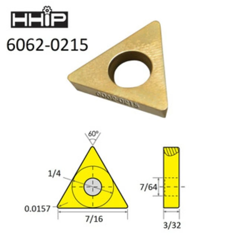 Precise TDEX21.5 Tin Coated C-5 Carbide Insert (Pack of 10) - TDX21.51
